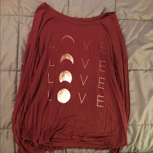 American Eagle love and moon long sleeve